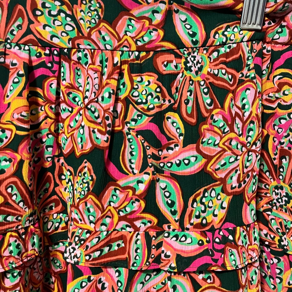 Nwt J. Crew women’s floral tiered lined ruffle skirt size s small new - Picture 2 of 5